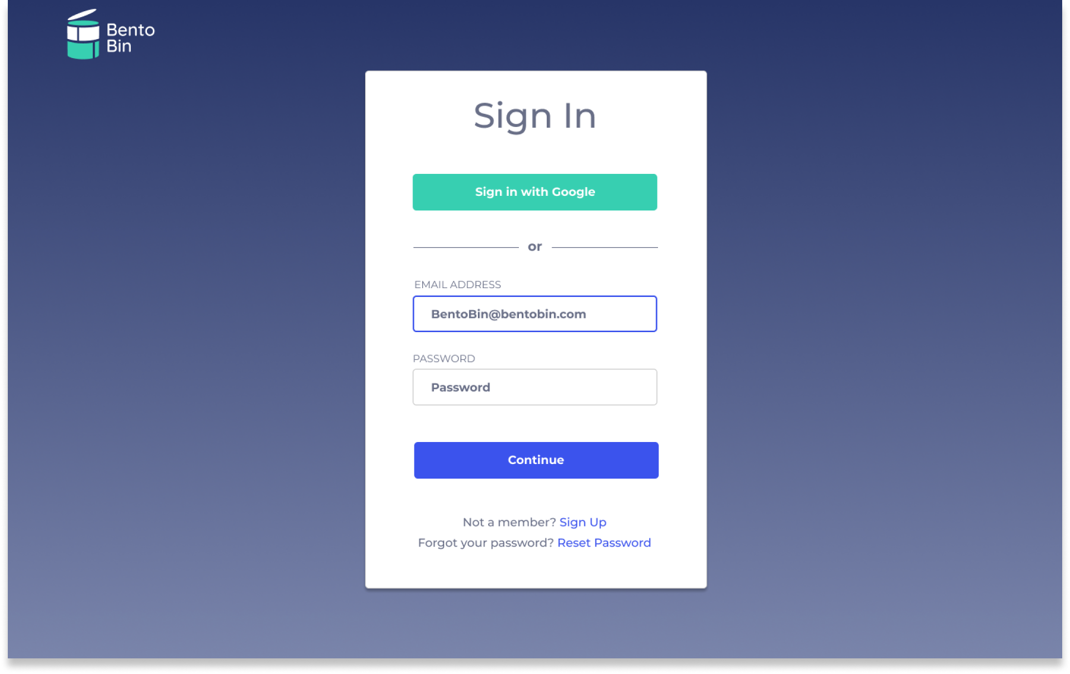 Sign-in Option 1
