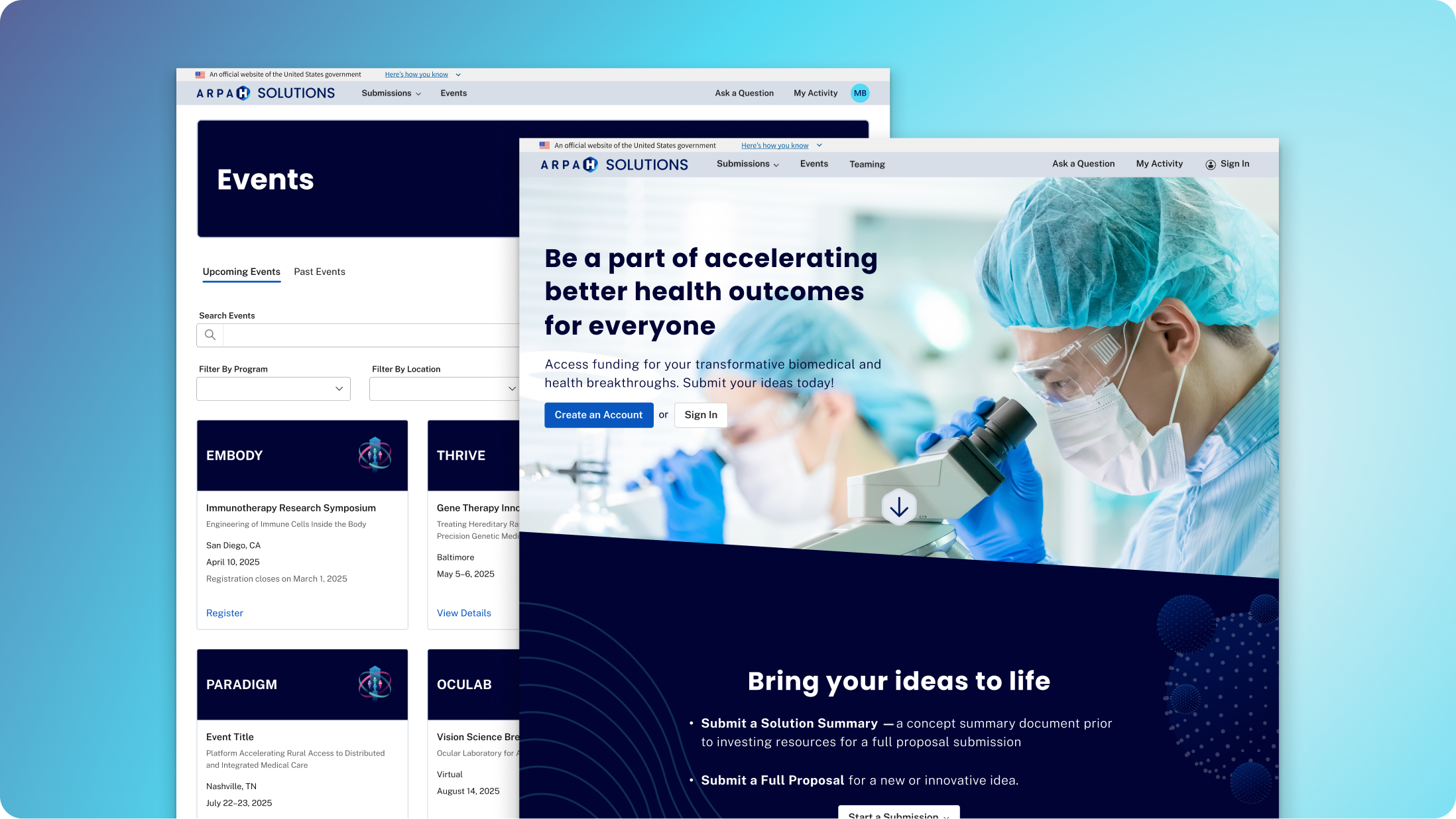 ARPA-H Solution Site preview